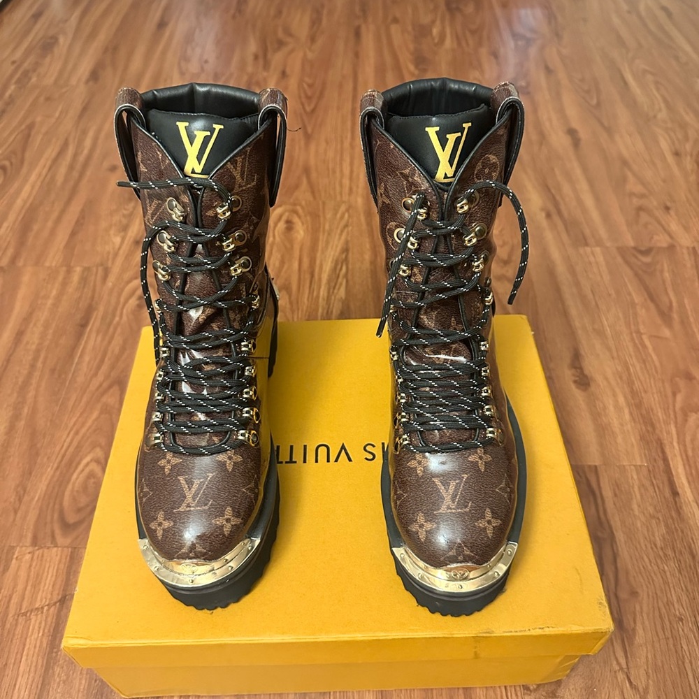 Louis Vuitton Monogram Outland Combat Boots